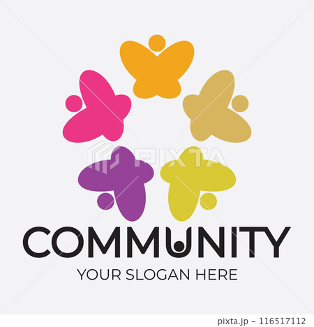 Community, network and social icon 116517112