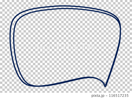 Speech bubble, navy blue, double eyelids 116517235