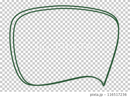 Speech bubble, dark green, double eyelids Speech bubble, dark green, double eyelids 116517236