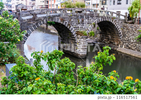 中島川と眼鏡橋【長崎市】 中島川と眼鏡橋【長崎市】 116517561