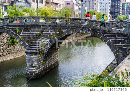 中島川と眼鏡橋【長崎市】 中島川と眼鏡橋【長崎市】 116517566