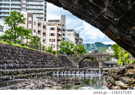 中島川と眼鏡橋【長崎市】 中島川と眼鏡橋【長崎市】 116517585