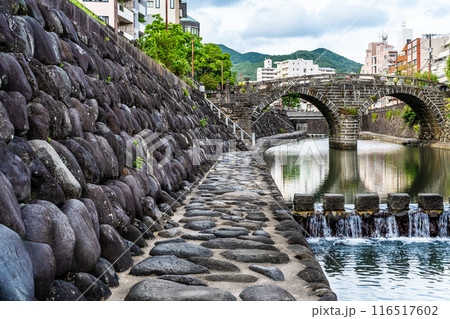 中島川と眼鏡橋【長崎市】 中島川と眼鏡橋【長崎市】 116517602
