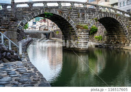 中島川と眼鏡橋【長崎市】 中島川と眼鏡橋【長崎市】 116517605