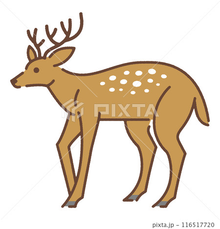 シンプルな鹿のイラスト素材 116517720