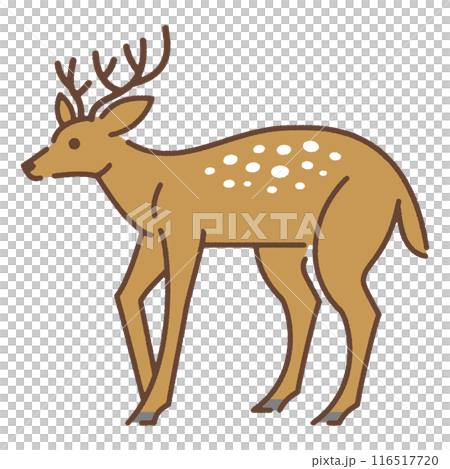 シンプルな鹿のイラスト素材 116517720