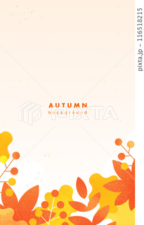 秋イメージのベクターフレーム素材。スマホのバナーや背景に使える縦長の背景素材。 秋イメージのベクターフレーム素材。スマホのバナーや背景に使える縦長の背景素材。 116518215