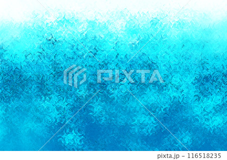 チリチリとした細かい柄の入った涼しいターコイズブルーから白にグラデーションする抽象テクスチャー チリチリとした細かい柄の入った涼しいターコイズブルーから白にグラデーションする抽象テクスチャー 116518235