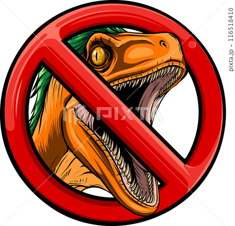 Velociraptor Dinosaur Vector Illustration on white background 116518410