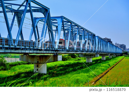 京浜急行電鉄　六郷川橋梁付近の風景 116518870