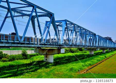 京浜急行電鉄　六郷川橋梁付近の風景 116518873