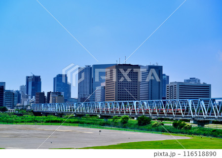 京浜急行電鉄　六郷川橋梁付近の風景 116518890