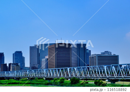 京浜急行電鉄　六郷川橋梁付近の風景 116518892
