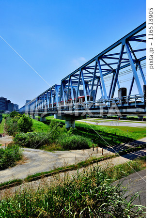 京浜急行電鉄　六郷川橋梁付近の風景 116518905