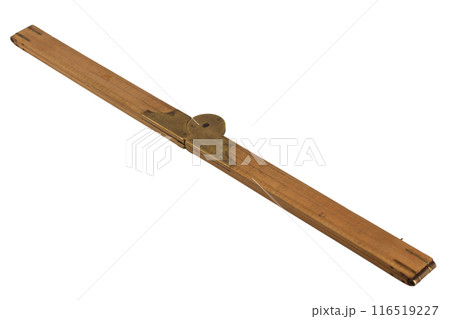 Vintage old folding ruler. Vintage old folding ruler. 116519227