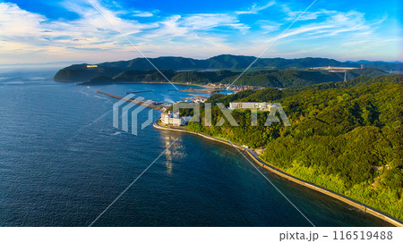 和歌山県加太の田倉崎付近の上空から海・山・漁港・釣り場をドローンで絶景撮影 和歌山県加太の田倉崎付近の上空から海・山・漁港・釣り場をドローンで絶景撮影 116519488