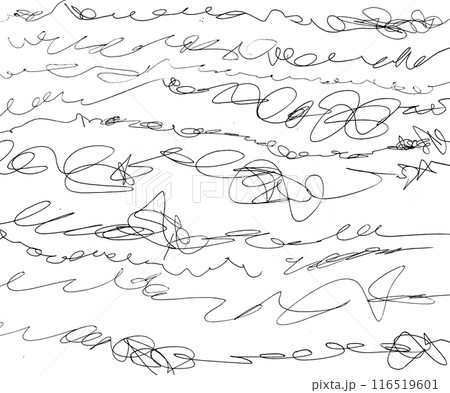 Black and White Cursive Handwriting Scribbles for Creative Design Projects Black and White Cursive Handwriting Scribbles for Creative Design Projects 116519601
