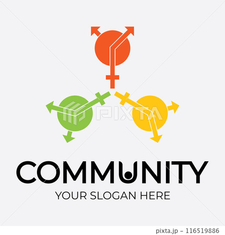 Community, network and social icon 116519886