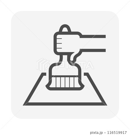 Floor paint vector icon, to repair, improve, sealer and protection. 116519917