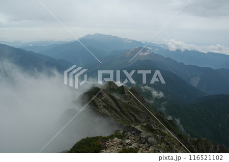 Panorama @Mt. Nishi-Hotakadake 西穂高岳からのパノラマ(焼岳・乗鞍岳) 116521102