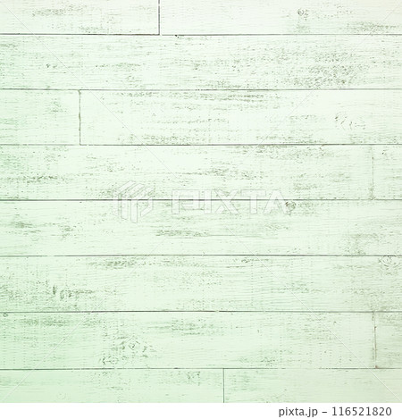 ミントグリーンの木目の板の正方形の背景画像 116521820