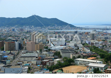 View from Goryokaku Tower next to Goryokaku fortress in Hakodate Hokkaido Japan View from Goryokaku Tower next to Goryokaku fortress in Hakodate Hokkaido Japan 116522624