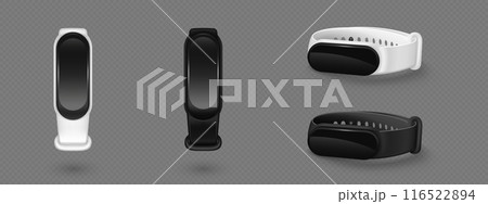 3d fitness smart watch with band isolated vector 3d fitness smart watch with band isolated vector 116522894