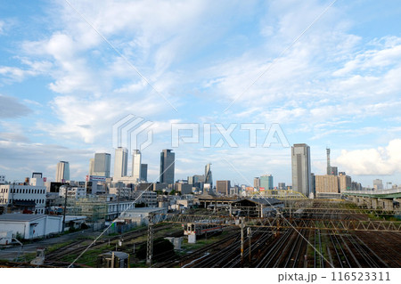 愛知県名古屋市中村区_黄金跨線橋から東側風景5_2023年8月 116523311