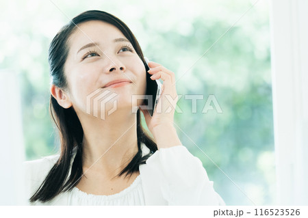 仕事する若い女性 仕事する若い女性 116523526