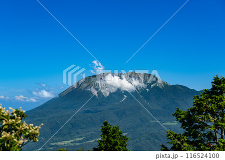 毛無山　稜線から見た夏の大山　岡山県真庭郡新庄村 116524100