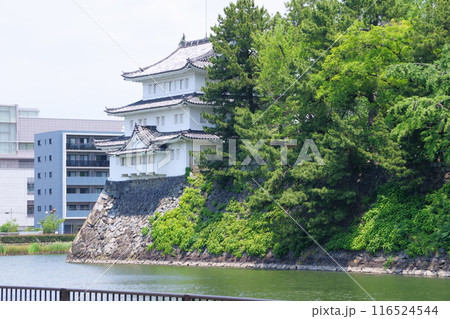 名古屋城のお堀から見る西北隅櫓 116524544