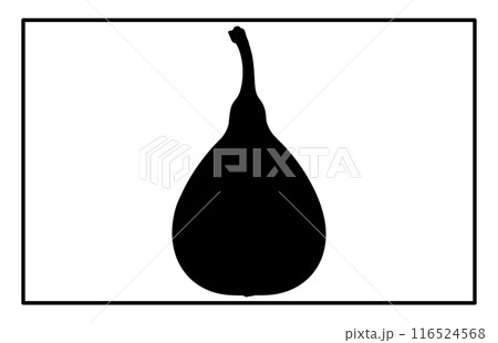 Bottle Gourd Vegetable Silhouette, Bottle Gourd Vegetable Silhouette vector art 116524568