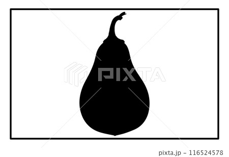 Bottle Gourd Vegetable Silhouette, Bottle Gourd Vegetable Silhouette vector art 116524578