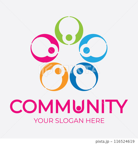 Community, network and social icon 116524619