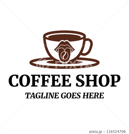 Vector logo illustration of a coffee Vector logo illustration of a coffee 116524706