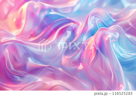 パステルカラーの柔らかい物質が生み出す抽象的な背景　AI生成画像 116525285