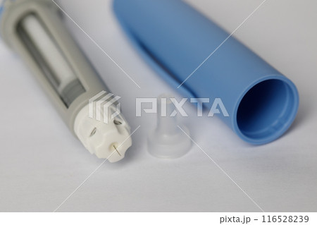 Insulin injection pen or insulin cartridge pen for diabetics. Medical equipment 116528239