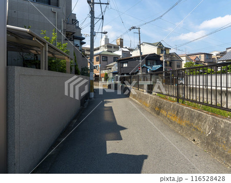 水路沿いに広がる大阪の街並み 116528428