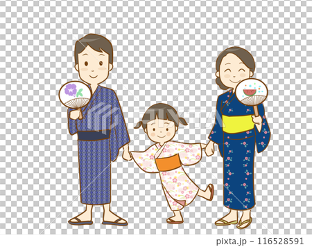 穿著浴衣的家人 116528591