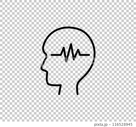 頭で考えるアイコンイラスト 波長 頭で考えるアイコンイラスト 波長 116528945