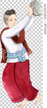 Songkran Festival Water Splash of Thailand, Thai Traditional Design PNG 116529134