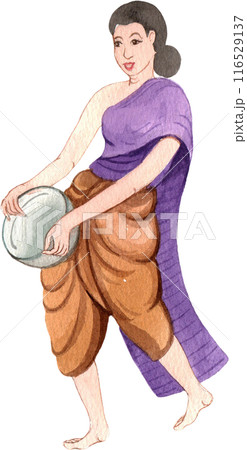 Songkran Festival Water Splash of Thailand, Thai Traditional Design PNG 116529137