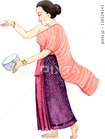 Songkran Festival Water Splash of Thailand, Thai Traditional Design PNG 116529141