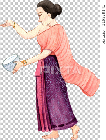 Songkran Festival Water Splash of Thailand, Thai Traditional Design PNG 116529141