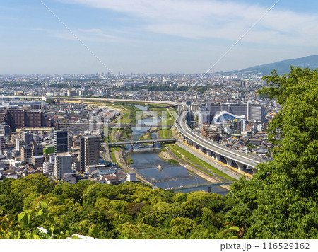 五月山の展望台から見る都市の風景 116529162