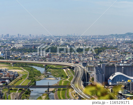 五月山の展望台から見る都市の風景 116529171