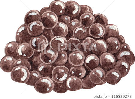 Bubble milk tea watercolor icon 116529278