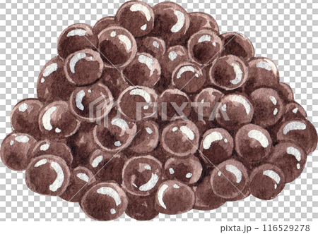 Bubble milk tea watercolor icon 116529278