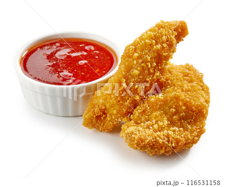 fried chicken fillet strips fried chicken fillet strips 116531158