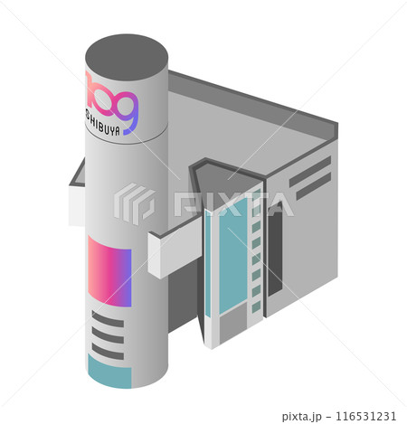 並べれば街になるアイソメイラスト「渋谷109」 116531231